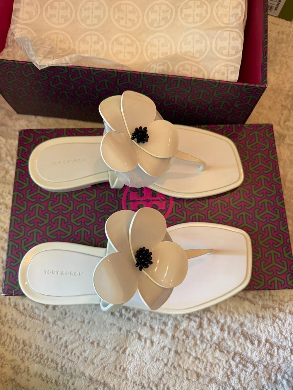 Tory Burch Flower Jelly Sandals